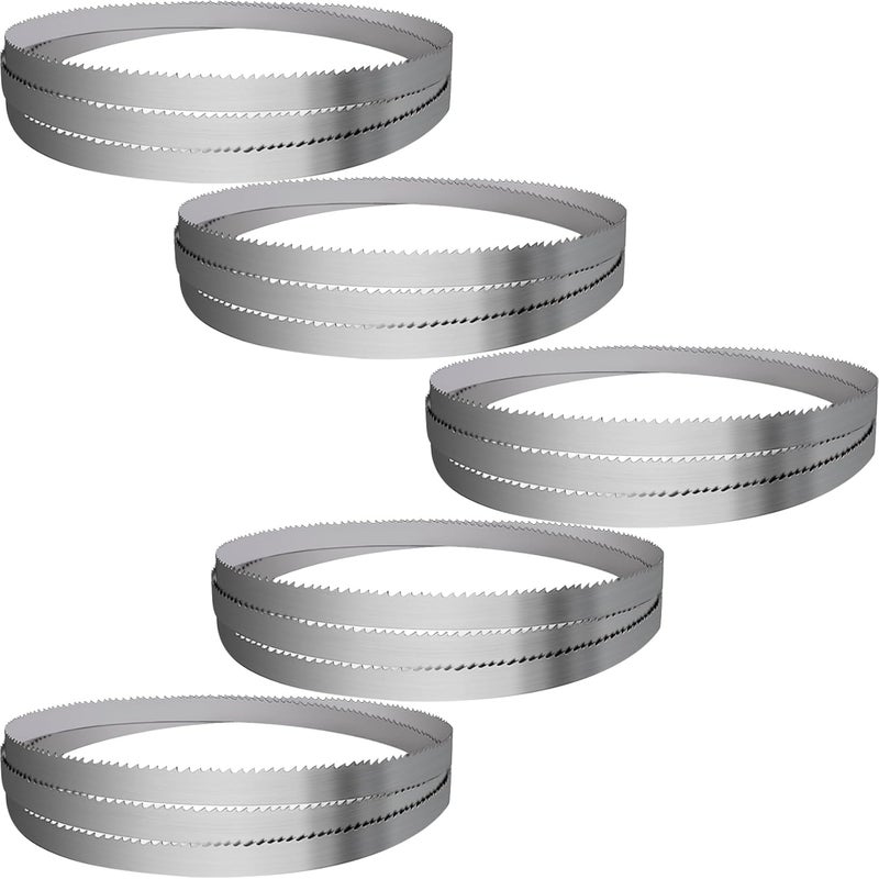 phabcf 132" Sawmill Bandsaw Blades 5-Pack Compatible with Wood-Mizer, Bandsaw Blades Compatible with Woodland, Harbor Freight, Frontier, Timbery,TMG Industrial Mills, 10°All-Purpose Sawing - Image 1